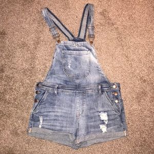 Jean overall shorts